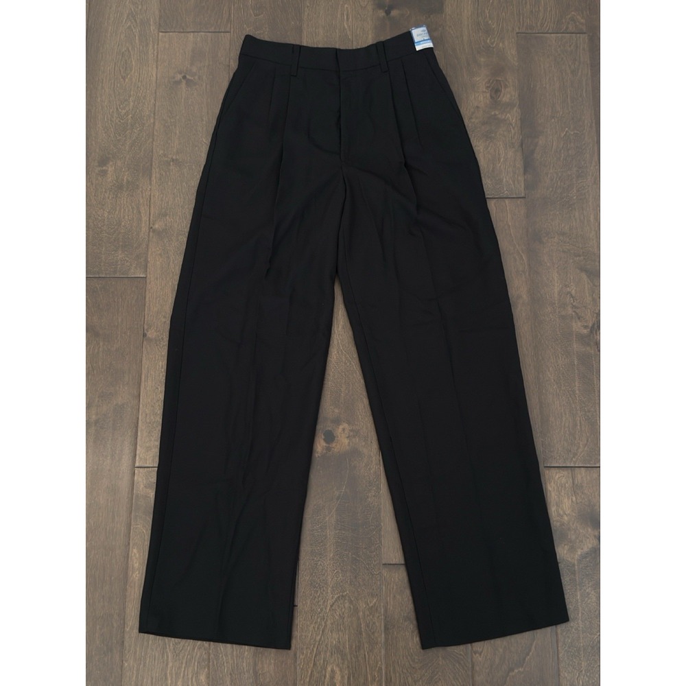 Dockers Dress Pants Boys 16 Regular Black Pleated‎ Front Black Pant NWT 27X29